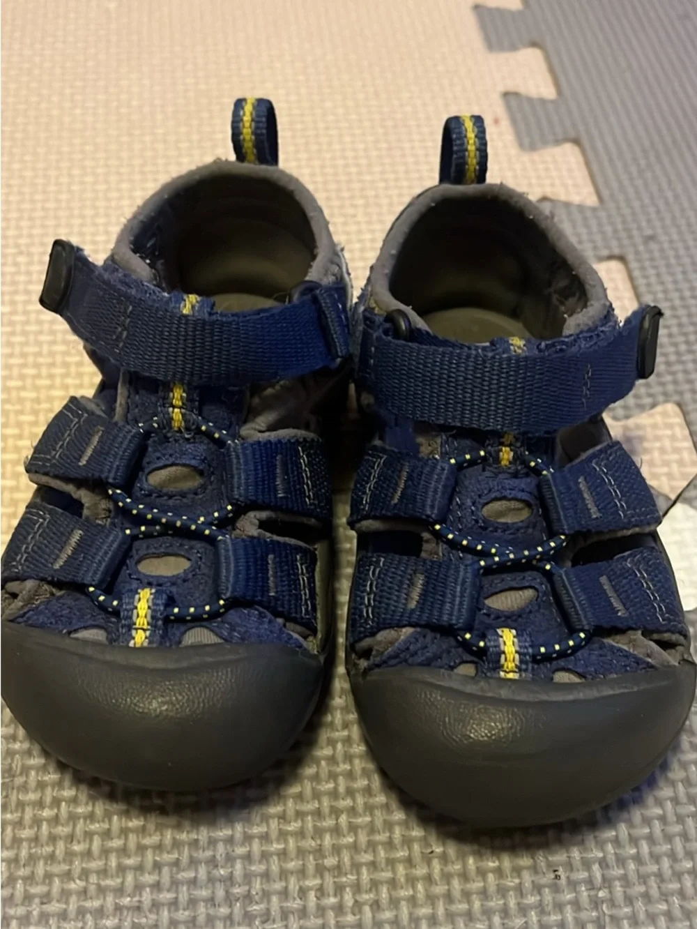 Kids Keen Navy Blue Closed-Toe Adventure Sandals